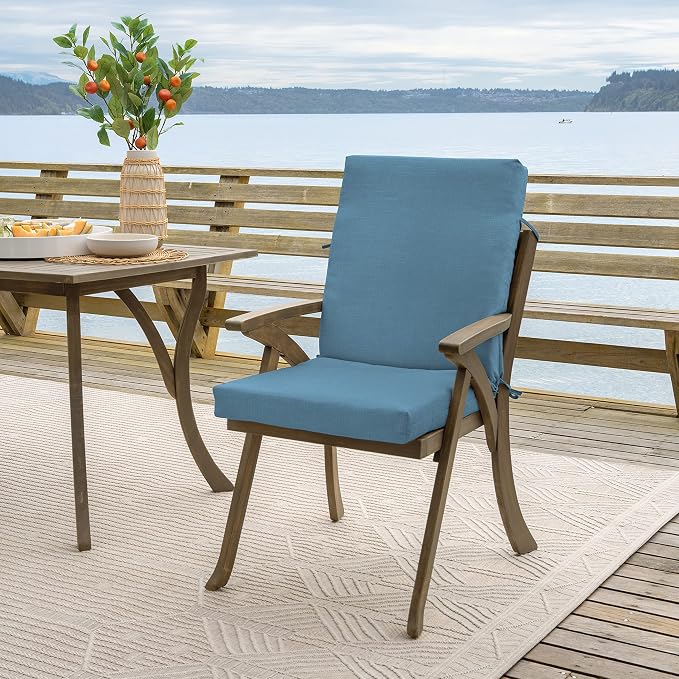 Arden Outdoor Dining Chair Cushion, 2 Pack, 20 x 20, Rain-Proof, Fade Resistant - Image 2