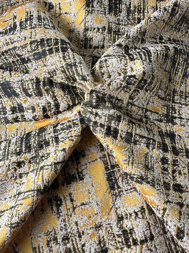 OctoRose 3 Side Zipper Upholstery Thick Linen Tweed Yellow, Twin SizeFuton - Image 3