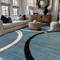 Rugshop Modern Wavy Circles Design Area Rug, Non-Shedding Carpet by Rugshop