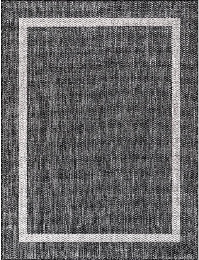 Bordered Outdoor Rug 5x7 Washable Outside Carpet - Image 3