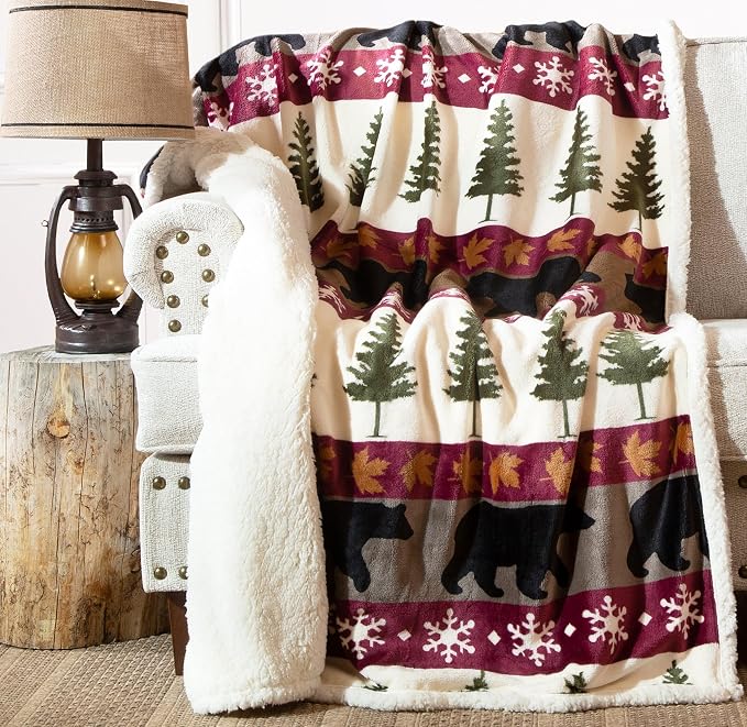 CARSTENS, INC. Ultra Premium Super Soft Plush Sherpa Fleece Oversized Throw by CarstensInc