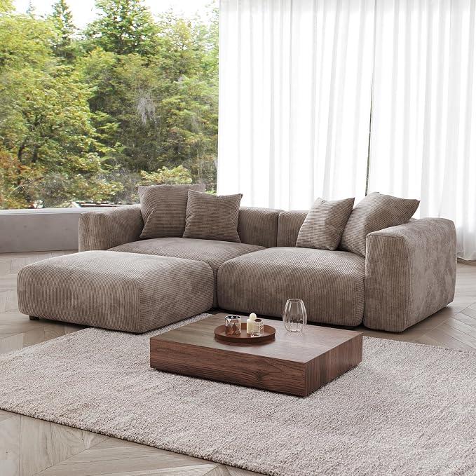 JACH Sectional Couches for Living Room, Modern Corduroy Modular Sectional Couch by Unknown