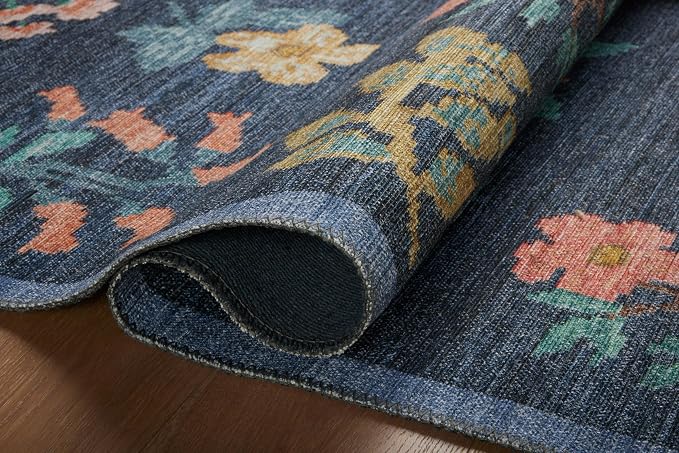 Loloi Rifle Paper Co. Rosa Collection RSA-03 Navy 2'-0" x 5'-0" Accent Rug - Image 6