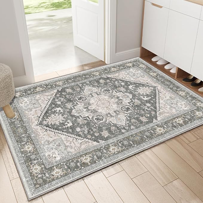 OPPODREAM Thin Throw Rugs 2x3, Small Washable Entryway Rugs 2 x 3 by OPPODREAM
