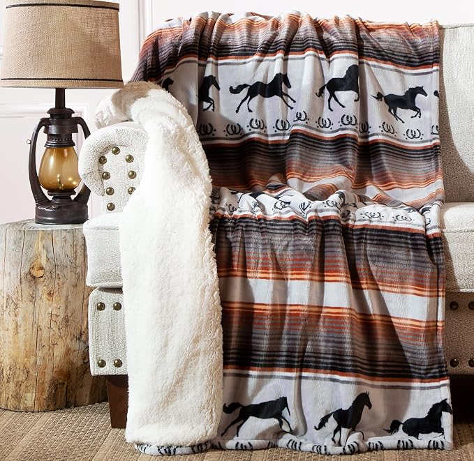 CARSTENS, INC. Ultra Premium Super Soft Plush Sherpa Fleece Oversized Throw by CarstensInc