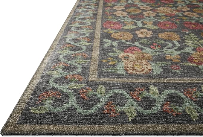Loloi Rifle Paper Co. Rosa Collection RSA-01 Black 2'-3" x 3'-9" Accent Rug - Image 4