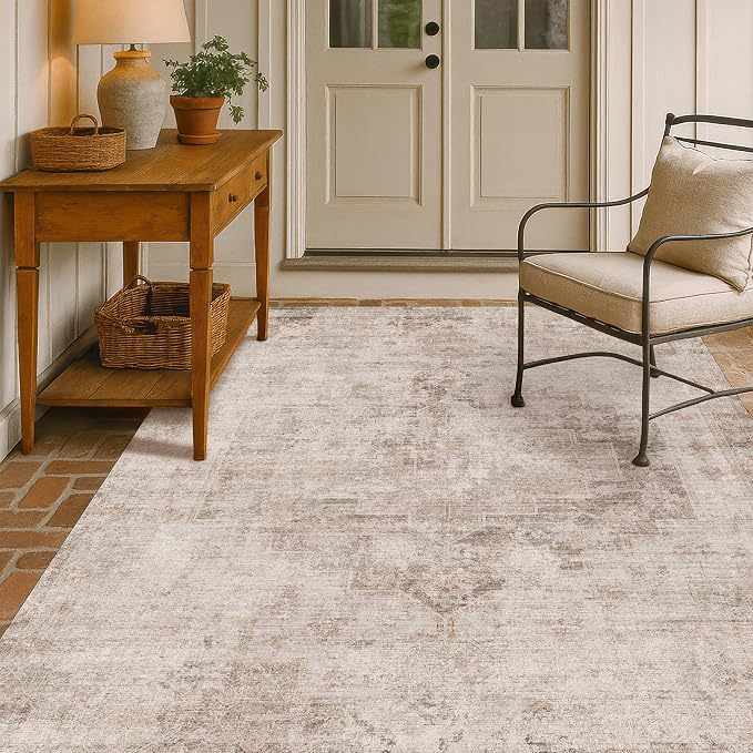 Distressed Farmhouse 5x7 Washable Rug - Image 8