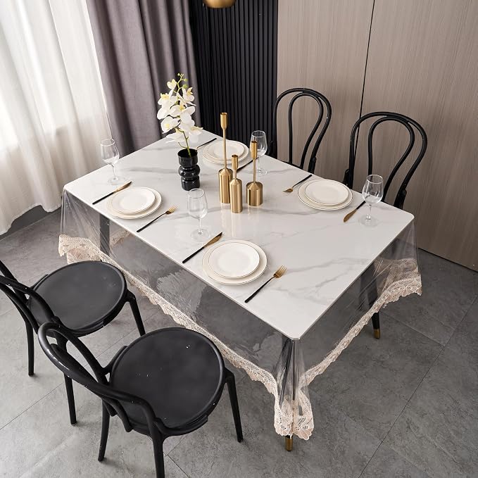 Clear Vinyl Tablecloth Protector Waterproof/Oil-Proof PVC Table Cloth - Image 4