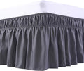 MEILA Wrap Around Bed Skirt Three Fabric Sides Elastic Dust Ruffled 14 Inch by MEILA