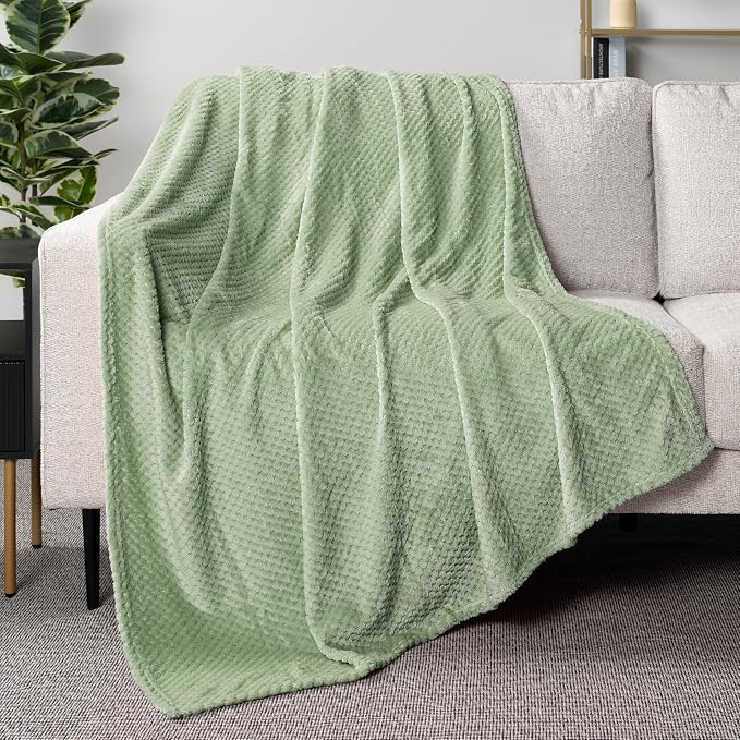 PAVILIA Sage Green Throw Blanket - Image 5