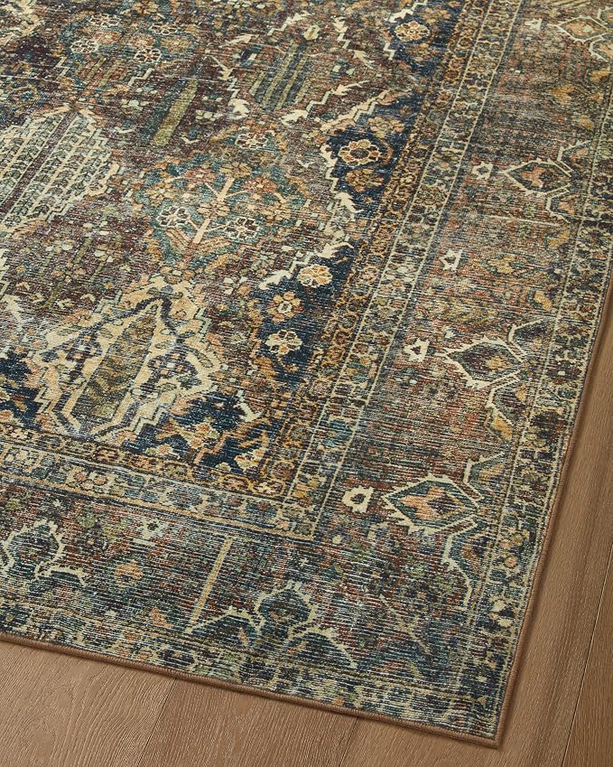 Loloi Magnolia Home by Joanna Gaines Banks Collection BAN-05 Spice/Blue 2'-6" x - Image 12