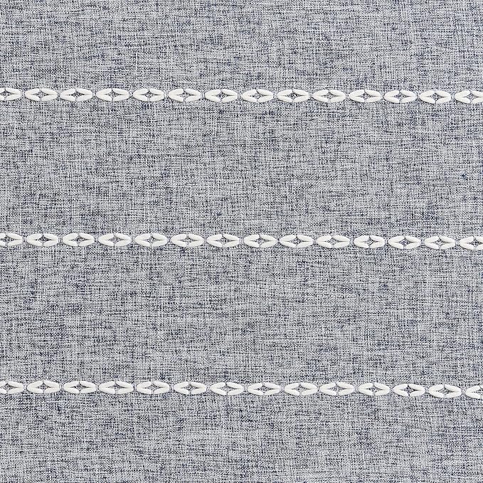 ZeeMart Farmhouse Braided Striped Table Runner, Rustic Navy Blue Table Runners - Image 6