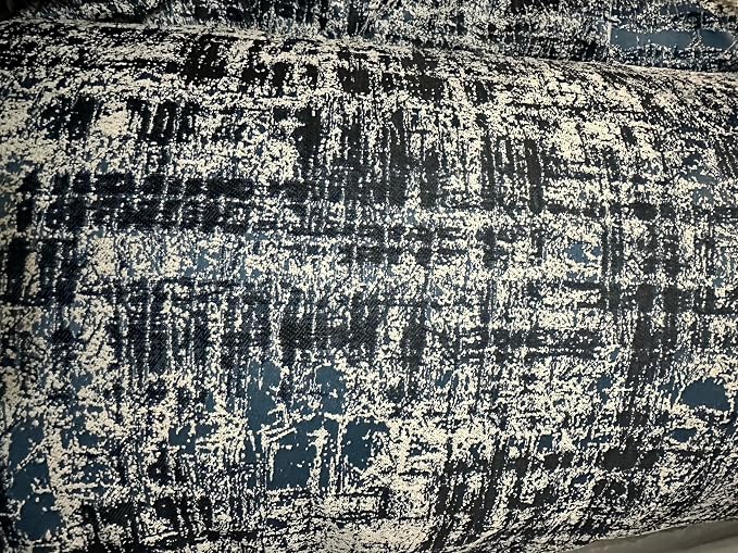 OctoRose 3 Side Zipper Upholstery Thick Linen Tweed Blue, Full Size Futon Cover - Image 2