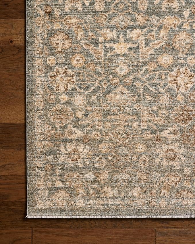 Loloi Chris Loves Julia Palma Collection PLM-05 Blue/Natural 3'-6" x 5'-6" - Image 6