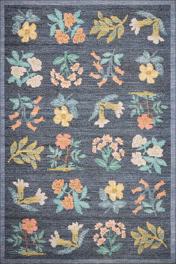 Loloi Rifle Paper Co. Rosa Collection RSA-03 Navy 2'-0" x 5'-0" Accent Rug - Image 2