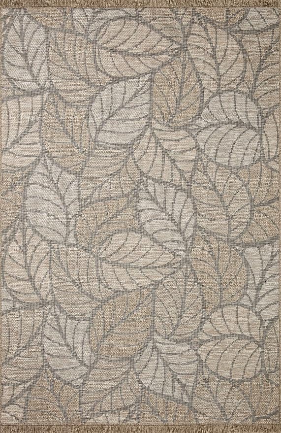 Loloi Dawn Collection Indoor/Outdoor DAW-05 Taupe 7'-8" x 7'-8" Round Area Rug - Image 2