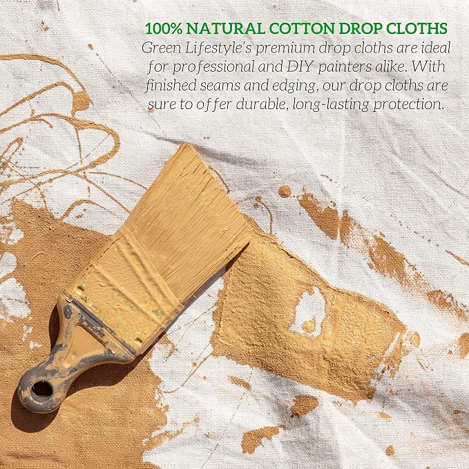 GREEN LIFESTYLE All Purpose Canvas Drop Cloths - Image 6