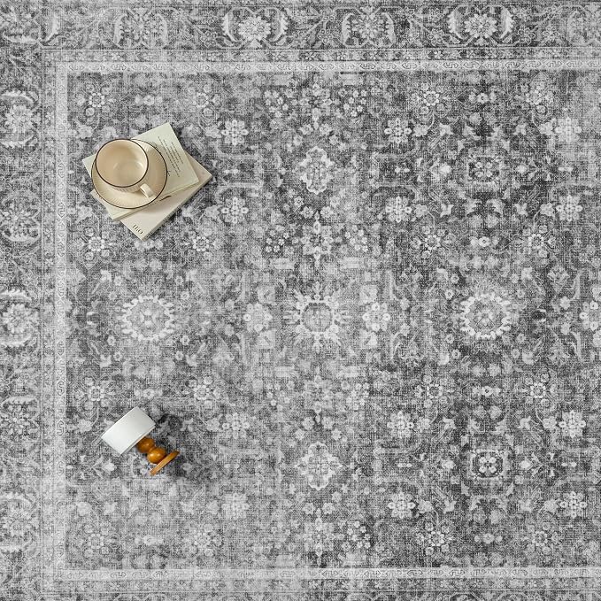 Blue 2x8 Runner Rug Hallway Non Slip Kitchen Vintage Distressed Long Carpet - Image 5