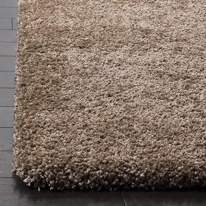 SAFAVIEH Milan Shag Collection 11' Square Dark Beige SG180 Solid Non-Shedding - Image 4