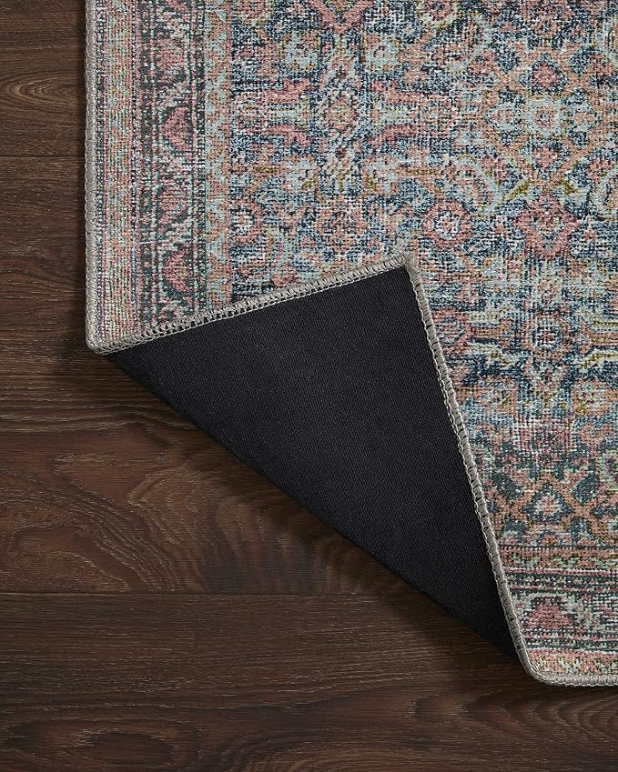 Loloi Adrian Collection ADR-04 Denim/Multi 2'-6" x 12'-0", .19" Thick Runner Rug - Image 8