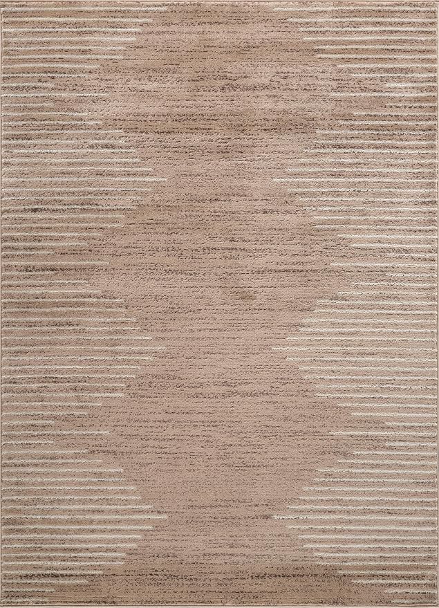 Rugshop Bohemian Stripe Stain Resistant High Traffic Living Room Kitchen - Image 3