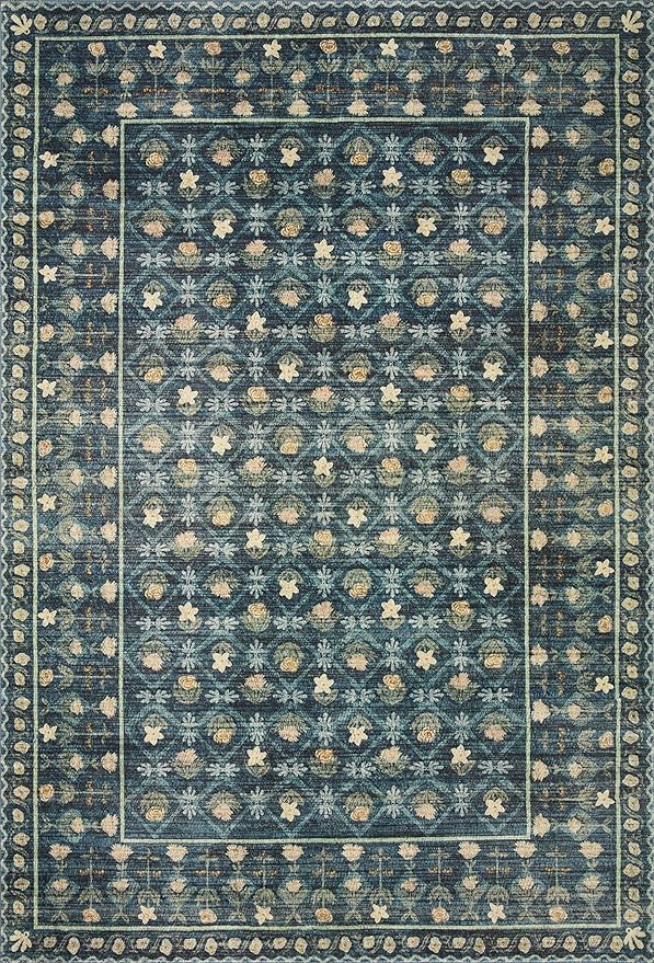 Loloi Rifle Paper Co. Eden Collection EDE-03 Lattice Indigo 2'-6" x 7'-6" - Image 3