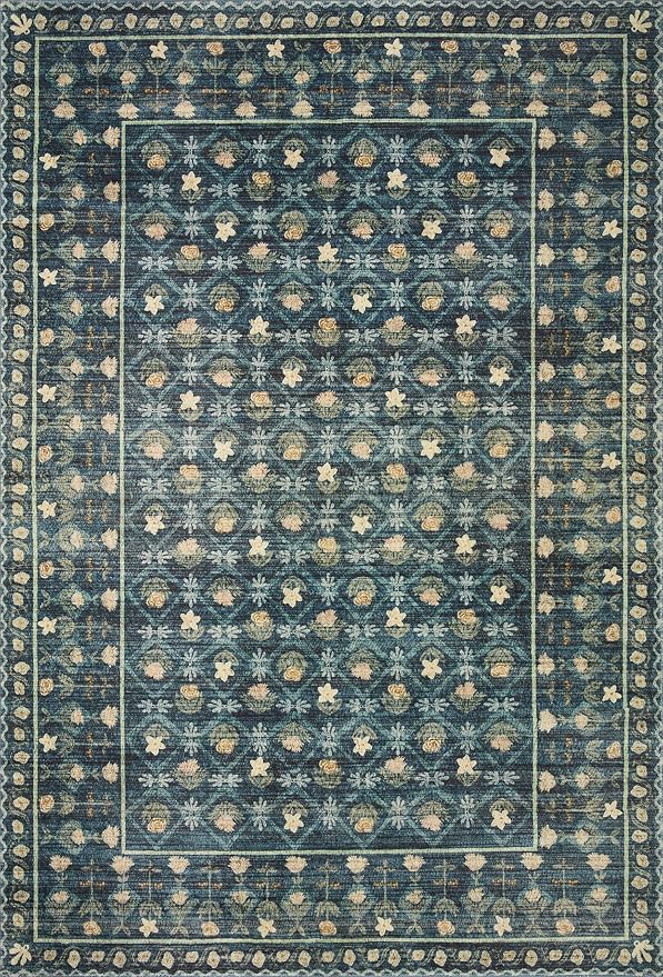 Loloi Rifle Paper Co. Eden Collection EDE-03 Lattice Indigo 2'-6" x 11'-6" - Image 3
