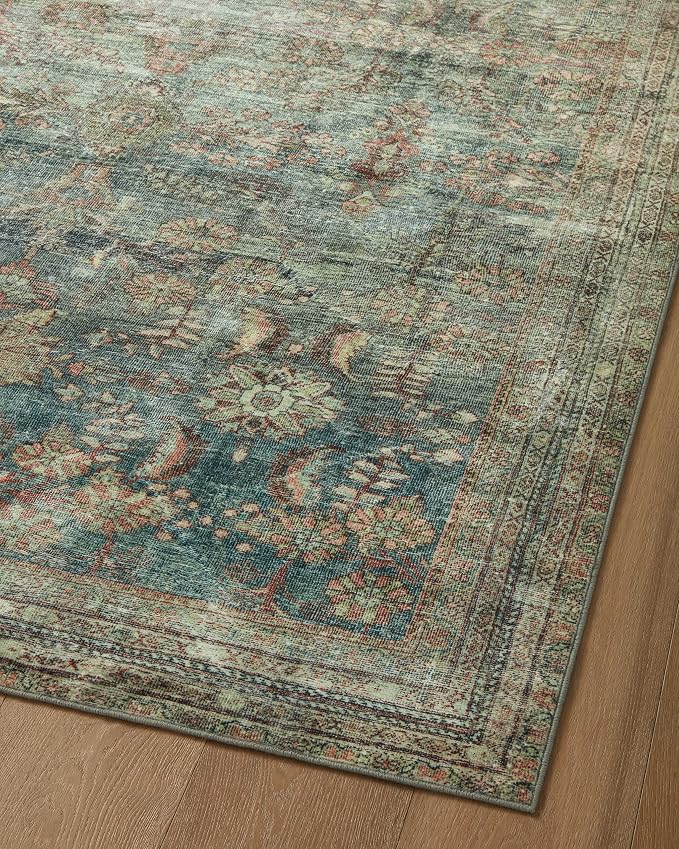 Loloi Magnolia Home by Joanna Gaines Banks Collection BAN-01 Ocean/Spice 3'-6" - Image 11