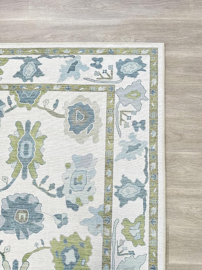 Fame Living Green Oushak Rug, Area Rugs - Image 9