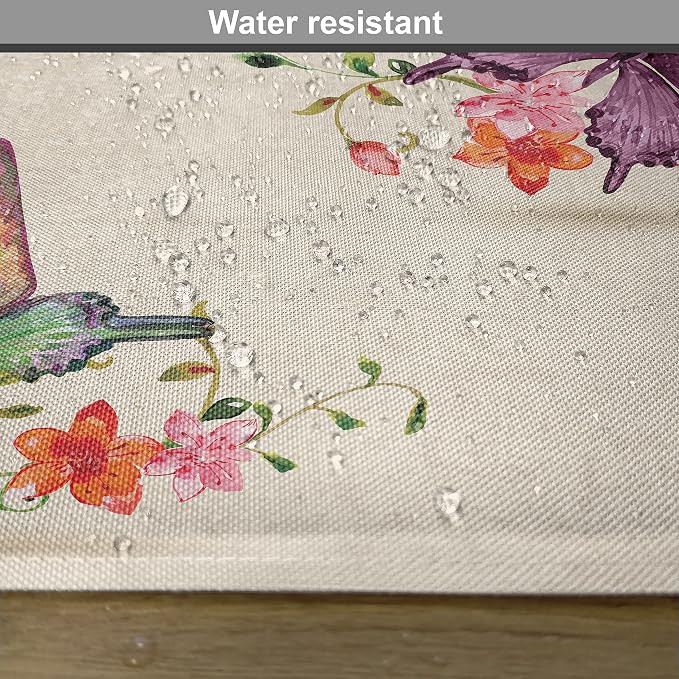Ambesonne Butterfly Place Mats Set of 8, Springtime Flying Moths on Vintage - Image 4