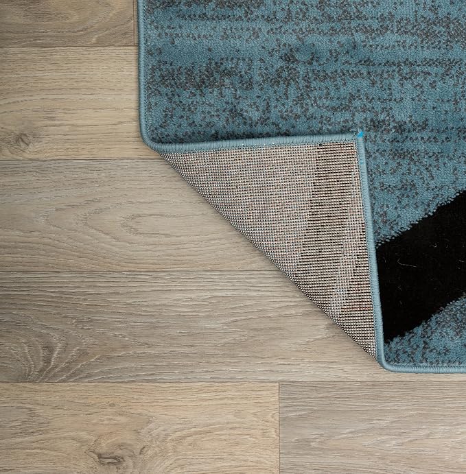 Rugshop Modern Wavy Circles Design Area Rug, Non-Shedding Carpet - Image 6