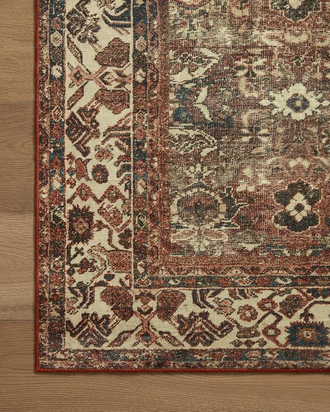 Loloi Magnolia Home by Joanna Gaines Banks Collection BAN-04 Brick/Ivory 8'-6" - Image 10