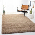SAFAVIEH Milan Shag Collection 3' Square Dark Beige SG180 Solid Non-Shedding by SAFAVIEH