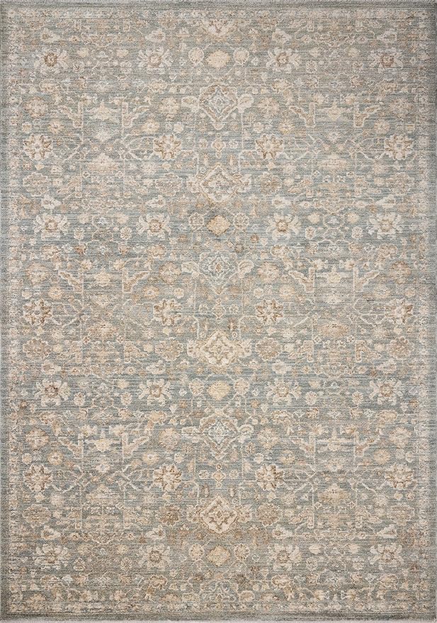 Loloi Chris Loves Julia Palma Collection PLM-05 Blue/Natural 3'-6" x 5'-6" - Image 2