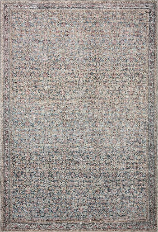 Loloi Adrian Collection ADR-04 Denim/Multi 8'-6" x 11'-6", .19" Thick Area Rug - Image 3