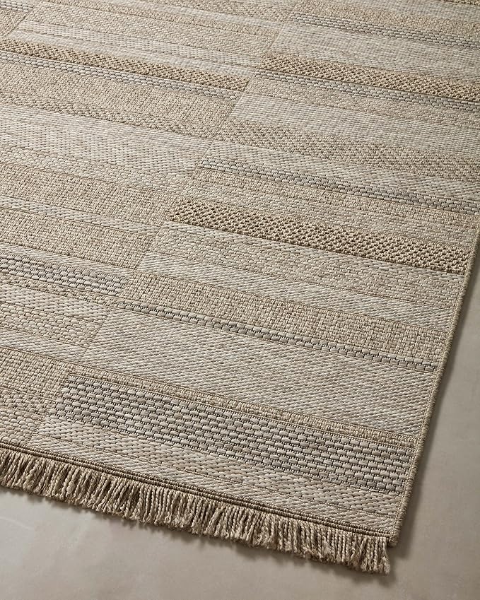 Loloi Dawn Collection Indoor/Outdoor DAW-03 Brown 7'-8" x 10' Area Rug - Image 7