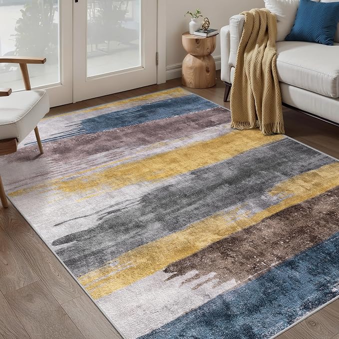Ciicool Abstract Area Rug Indoor, 3x5 Washable Entryway Rug, Modern Soft Throw by CIICOOLHomeDeco