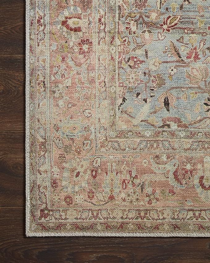 Loloi Adrian Collection ADR-06 Ocean/Clay 2'-3" x 3'-9", .19" Thick Accent Rug - Image 6