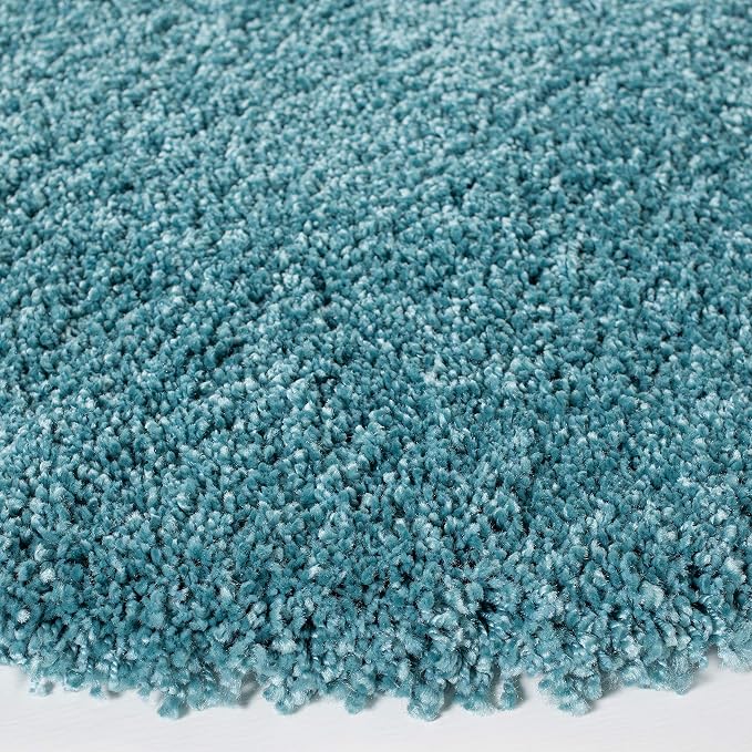 SAFAVIEH Milan Shag Collection 10' Round Aqua Blue SG180 Solid Non-Shedding - Image 4