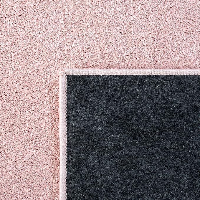 SAFAVIEH Pattern and Solid Collection 6'7" Round Pink PNS320 Non-Shedding Area - Image 7