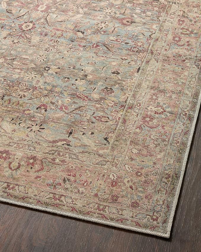 Loloi Adrian Collection ADR-06 Ocean/Clay 2'-3" x 3'-9", .19" Thick Accent Rug - Image 8