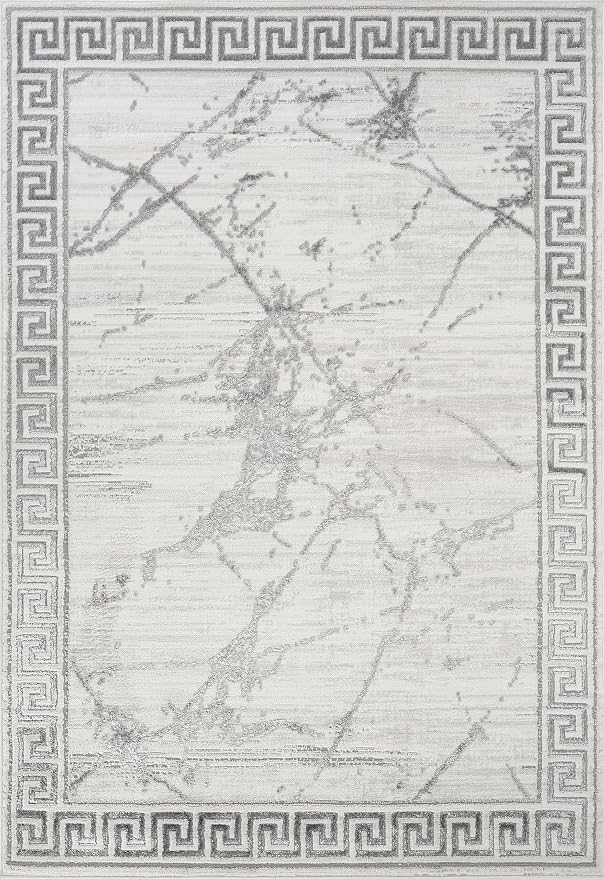 GLORY RUGS Area Rugs Marble 8x10 Cream Gray Carpet Modern Abstract Rug Living - Image 2