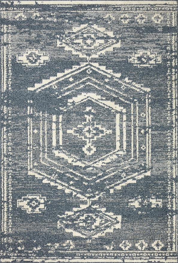 Loloi Magnolia Home by Joanna Gaines Gigi Collection GIG-03 Denim/Ivory 4'-0" x - Image 2