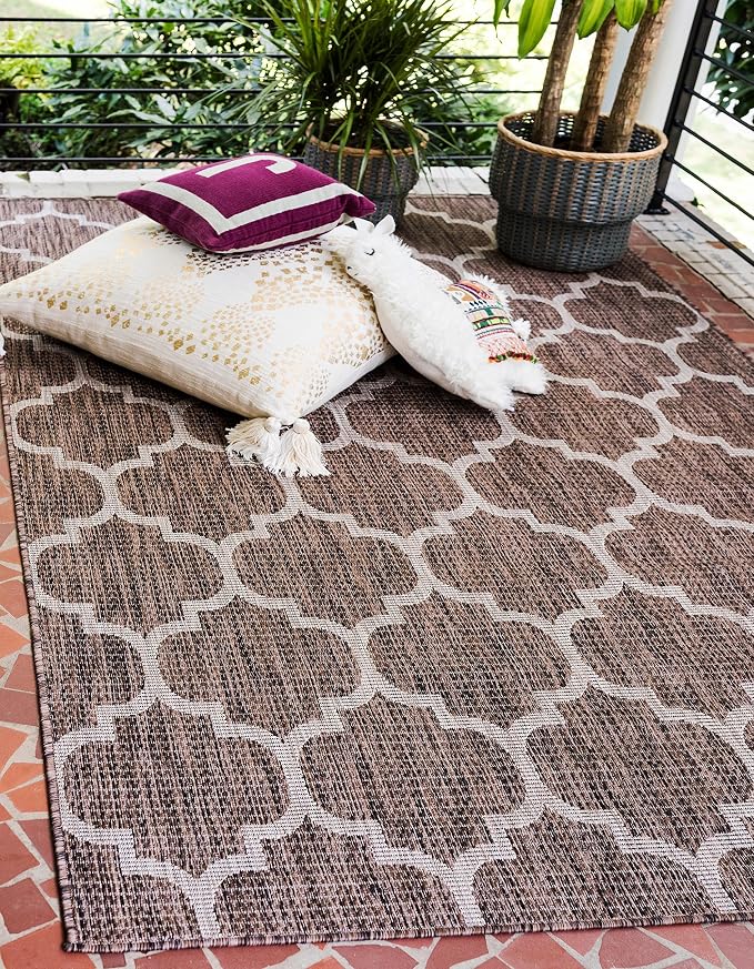 Unique Loom Outdoor Trellis Collection Area Rug - Image 3