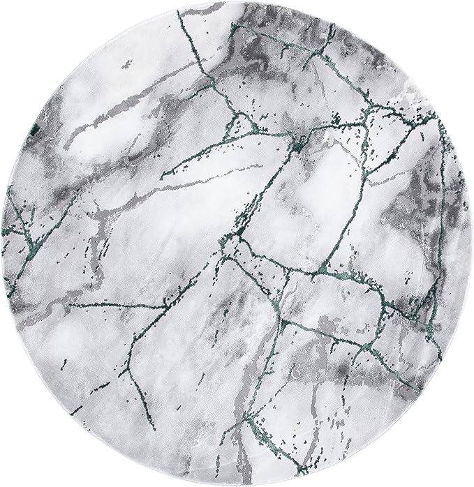SAFAVIEH Craft Collection 8' Round Grey/Green CFT877Y Modern Abstract - Image 2