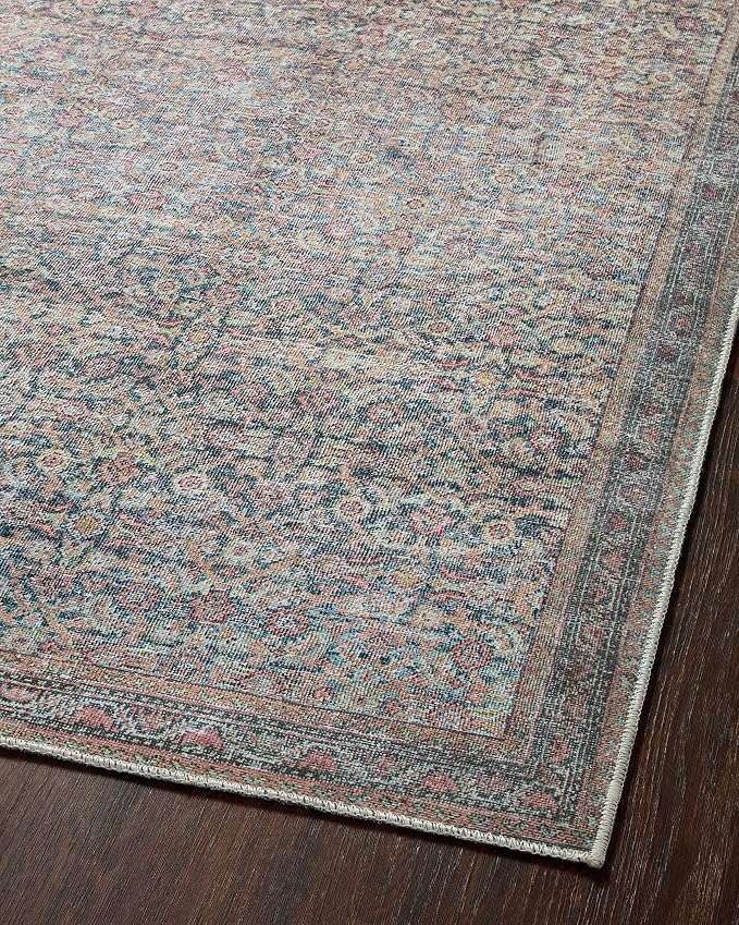 Loloi Adrian Collection ADR-04 Denim/Multi 2'-6" x 12'-0", .19" Thick Runner Rug - Image 9