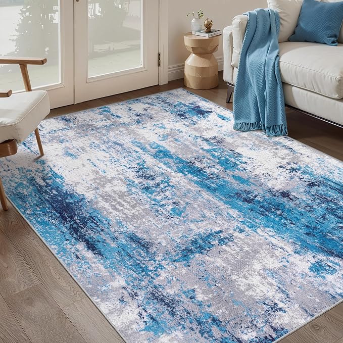 Ciicool Abstract Area Rug Indoor, 3x5 Washable Entryway Rug, Modern Soft Throw by CIICOOLHomeDeco