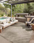 Loloi Dawn Collection Indoor/Outdoor DAW-04 Coffee 7'-8" x 7'-8" Round Area Rug by Loloi