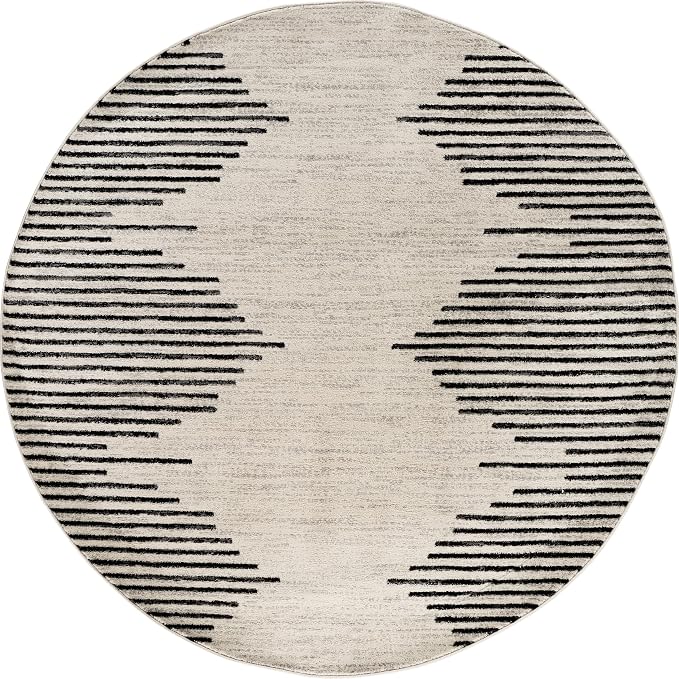 Rugshop Bohemian Stripe Stain Resistant High Traffic Living Room Kitchen - Image 2
