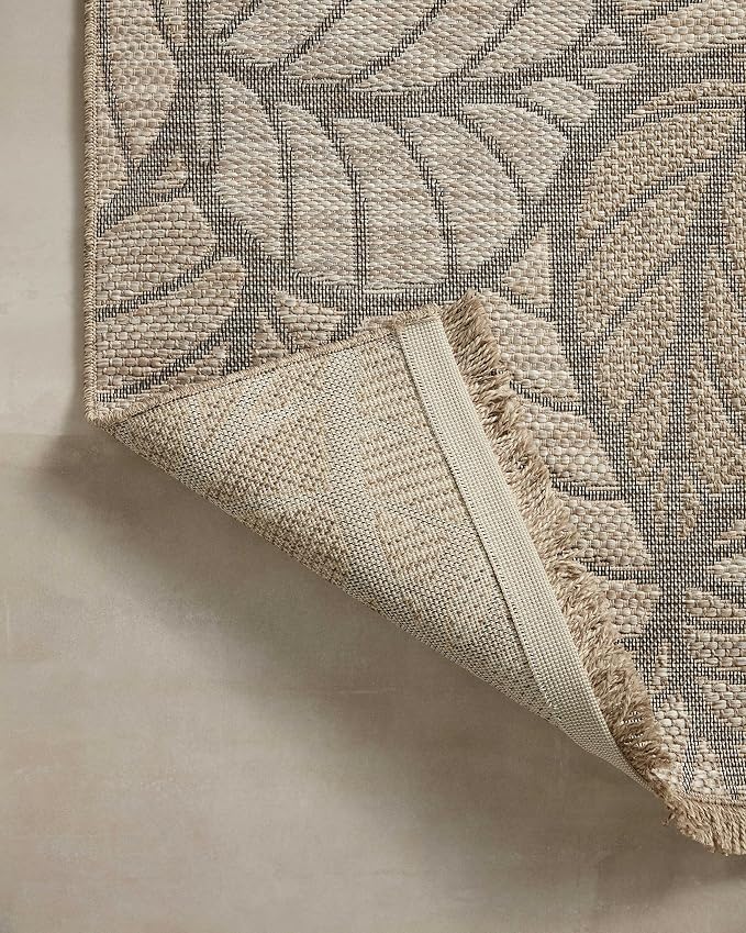 Loloi Dawn Collection Indoor/Outdoor DAW-05 Taupe 7'-8" x 7'-8" Round Area Rug - Image 6